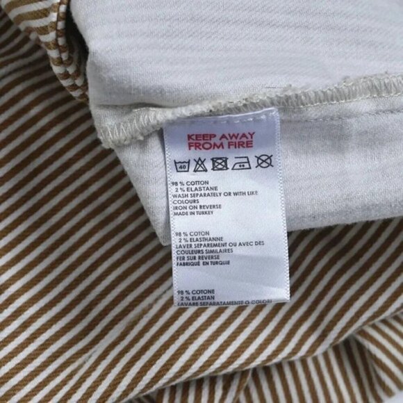 Urban Outfitter BDG Striped Floral Crop Kick Flare High Rise Pants Size 25 - Picture 11 of 11